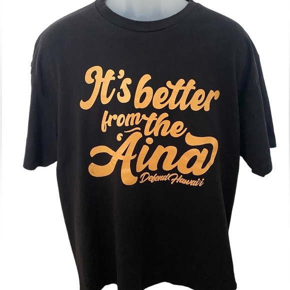DEFEND HAWAII “It’s Better from the Aina” Hawaiian Tee Shirt Men XL - Picture 1 of 5